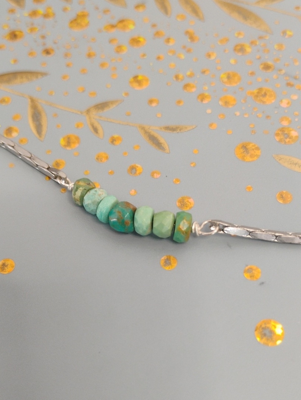 Kingman Turquoise Bar Necklace - Picture 2 of 10
